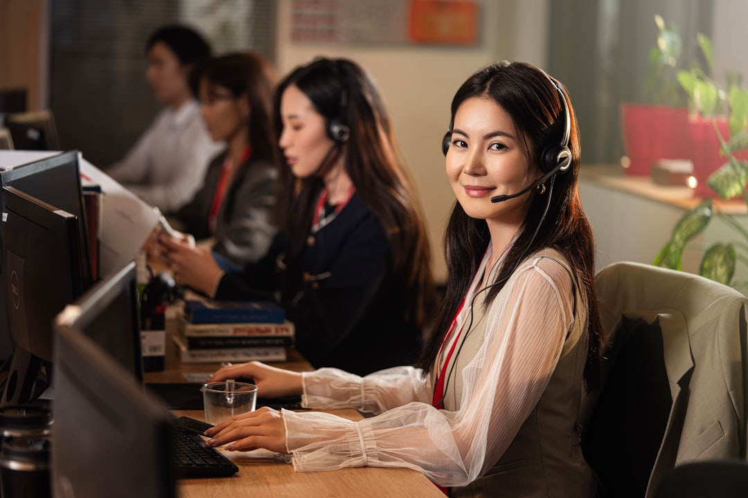 Support agent completing a human handoff from a chatbot conversation