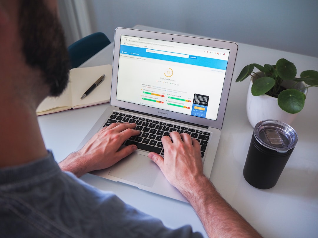 Site owner reviewing CDN performance on a laptop